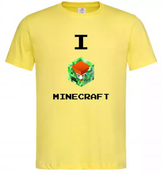 Мужская футболка I tnt minecraft Лимонный фото