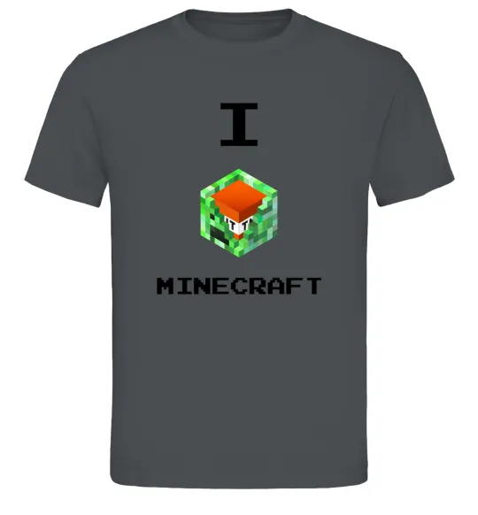 Мужская футболка I tnt minecraft Графит фото