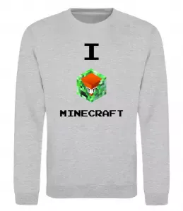 Свитшот I tnt minecraft Серый меланж фото