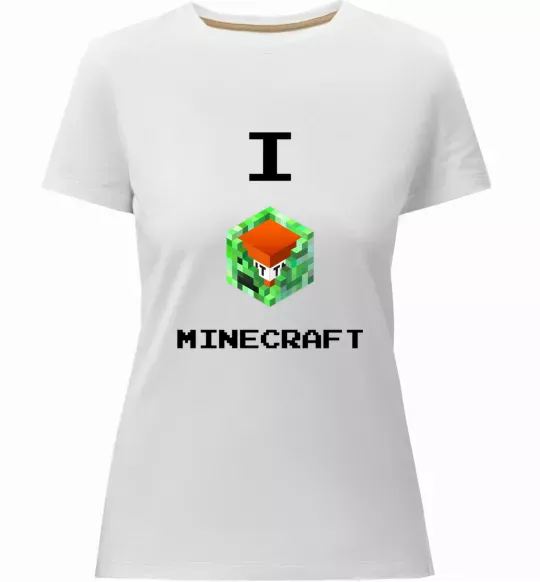 Жіноча преміум футболка I tnt minecraft Білий фото