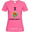 Женская футболка I tnt minecraft Ярко-розовый фото