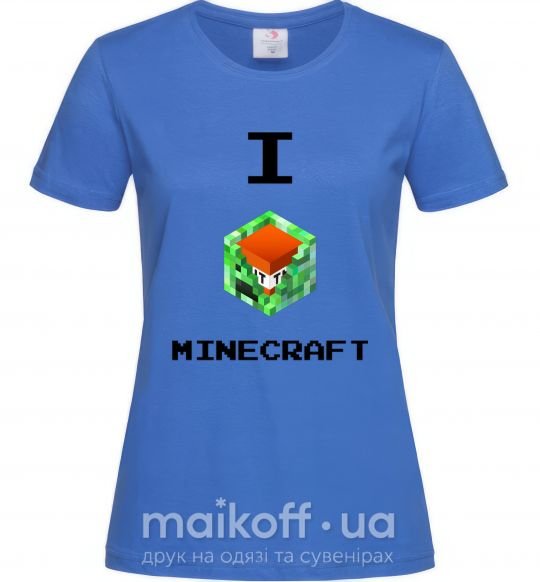 Жіноча футболка I tnt minecraft Яскраво-синій фото