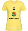 Женская футболка I tnt minecraft Лимонный фото