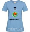 Жіноча футболка I tnt minecraft Блакитний фото