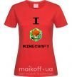 Жіноча футболка I tnt minecraft Червоний фото