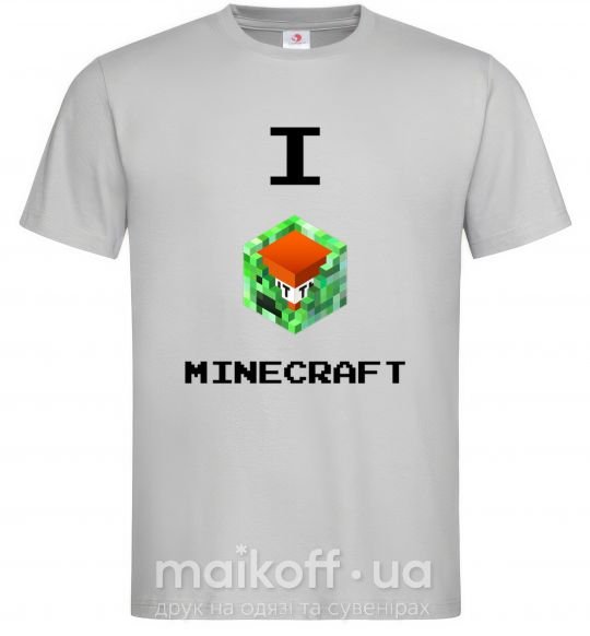 Мужская футболка I tnt minecraft Серый фото