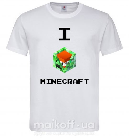 Чоловіча футболка I tnt minecraft Білий фото