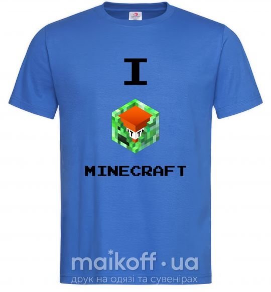 Чоловіча футболка I tnt minecraft Яскраво-синій фото