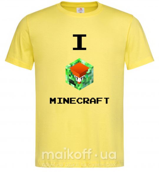 Мужская футболка I tnt minecraft Лимонный фото