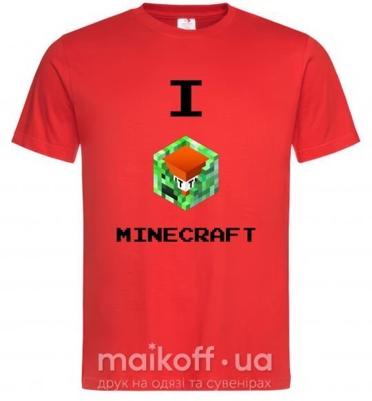 Мужская футболка I tnt minecraft Красный фото