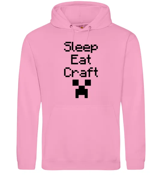 Чоловіча толстовка (худі) Sleep eat craft Рожевий фото