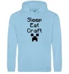 Чоловіча толстовка (худі) Sleep eat craft Блакитний Чоловіча толстовка (худі) Sleep eat craft Блакитний фото