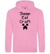 Жіноча толстовка (худі) Sleep eat craft Рожевий фото