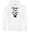 Жіноча толстовка (худі) Sleep eat craft Білий фото