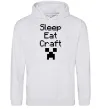 Жіноча толстовка (худі) Sleep eat craft Сірий меланж фото