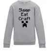 Дитячий світшот Sleep eat craft Сірий меланж Дитячий світшот Sleep eat craft Сірий меланж фото