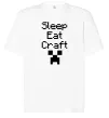 Футболка Оверсайз Sleep eat craft Білий фото