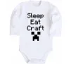 Дитячий бодік Sleep eat craft Білий фото