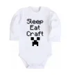 Дитячий бодік Sleep eat craft Білий фото