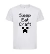 Дитяча футболка Sleep eat craft Білий фото