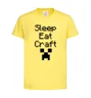 Дитяча футболка Sleep eat craft Лимонний фото