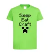Дитяча футболка Sleep eat craft Лаймовий фото
