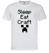 Чоловіча футболка Sleep eat craft Білий Чоловіча футболка Sleep eat craft Білий фото