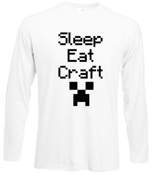 Лонгслів Sleep eat craft Білий фото