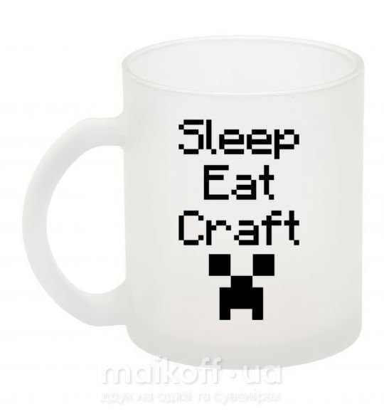 Чашка скляна Sleep eat craft Фроузен фото
