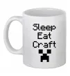 Чашка керамічна Sleep eat craft Білий Чашка керамічна Sleep eat craft Білий фото