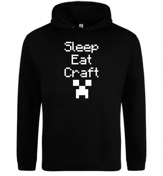 Жіноча толстовка (худі) Sleep eat craft Чорний фото