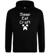 Жіноча толстовка (худі) Sleep eat craft Чорний фото