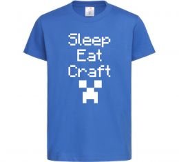 Детская футболка Sleep eat craft