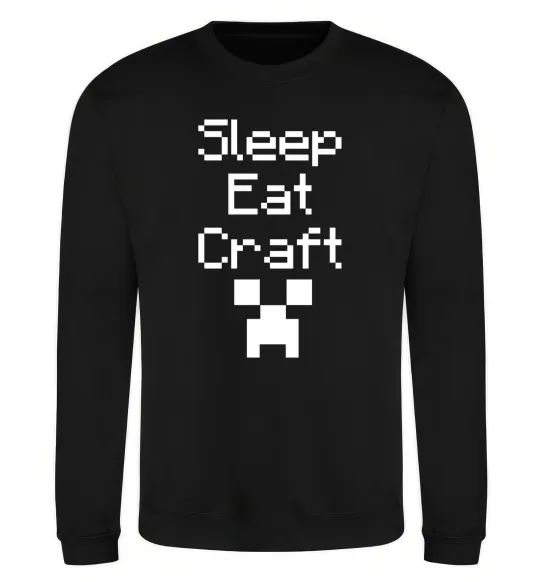 Світшот Sleep eat craft Чорний фото