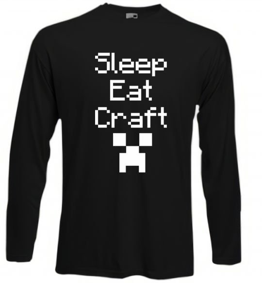 Реглан Sleep eat craft Чорний фото