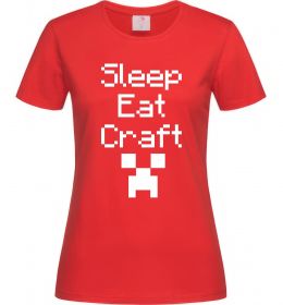 Женская футболка Sleep eat craft