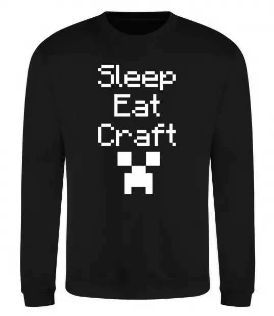 Світшот Sleep eat craft Чорний фото