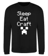 Світшот Sleep eat craft Чорний фото