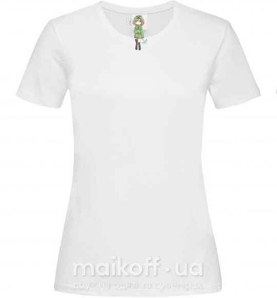 Женская футболка Крипер аниме майнкрафт Белый фото