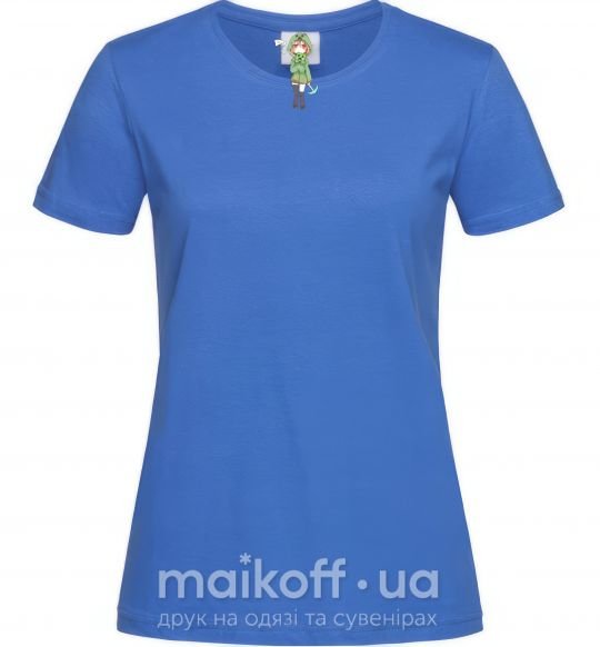 Жіноча футболка Крипер аниме майнкрафт Яскраво-синій фото