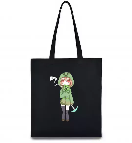 Эко-сумка Кріпер аніме майнкрафт Черный фото