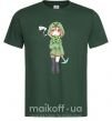 Мужская футболка Крипер аниме майнкрафт Темно-зеленый фото