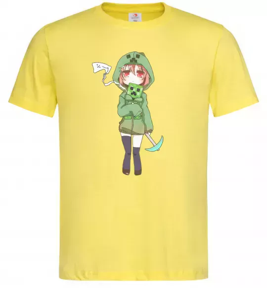 Чоловіча футболка Кріпер аніме майнкрафт Лимонний фото