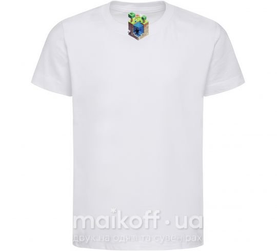 Дитяча футболка Майнкрафт мир Білий фото