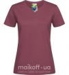 Женская футболка Майнкрафт мир Бордовый фото