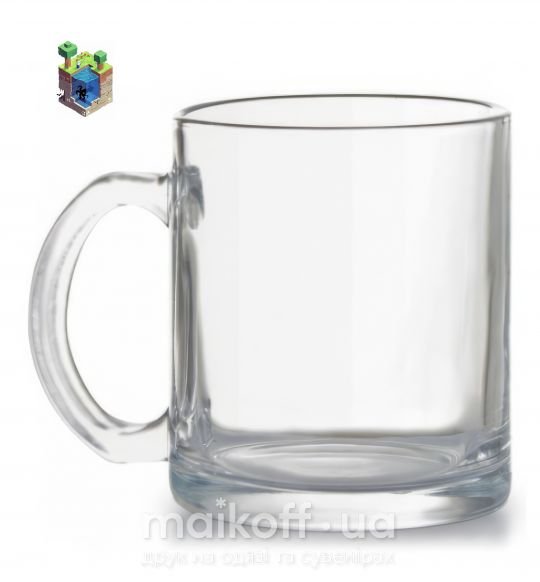 Чашка скляна Майнкрафт мир Прозорий фото