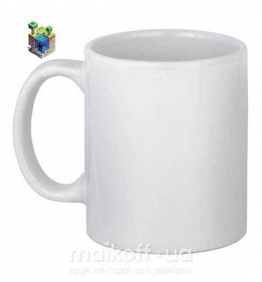 Чашка керамічна Майнкрафт мир Білий фото