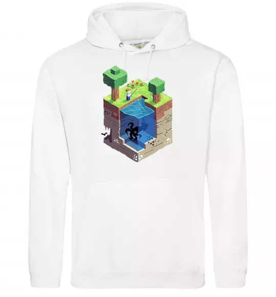Женская толстовка (худи) Світ майнкрафт Белый фото