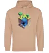 Женская толстовка (худи) Світ майнкрафт Песочный фото