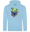 Жіноча толстовка (худі) Світ майнкрафт Блакитний фото
